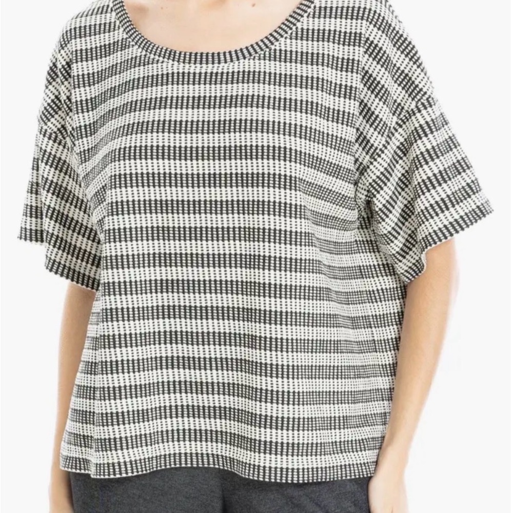 Flek Textured Stripe Boxy T-Shirt